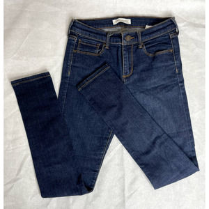 Banana Republic Skinny Premium Denim Jeans Women's 26P Petite dark wash